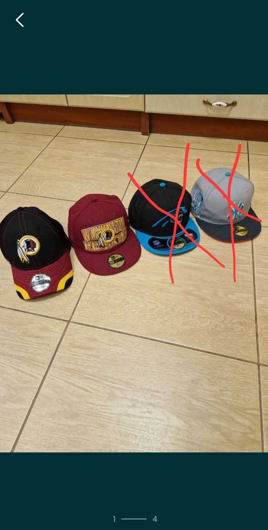 Кепки New Era - NY, Carolina Panthers, Washington Redskins