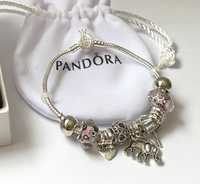 Bransoletka PANDORA+Charms Gratis Nowa rozmiary!