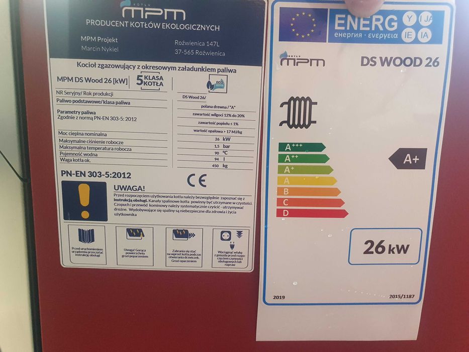 MPM DS Wood Plus 26 kW kocioł na drewno dofinansowanie