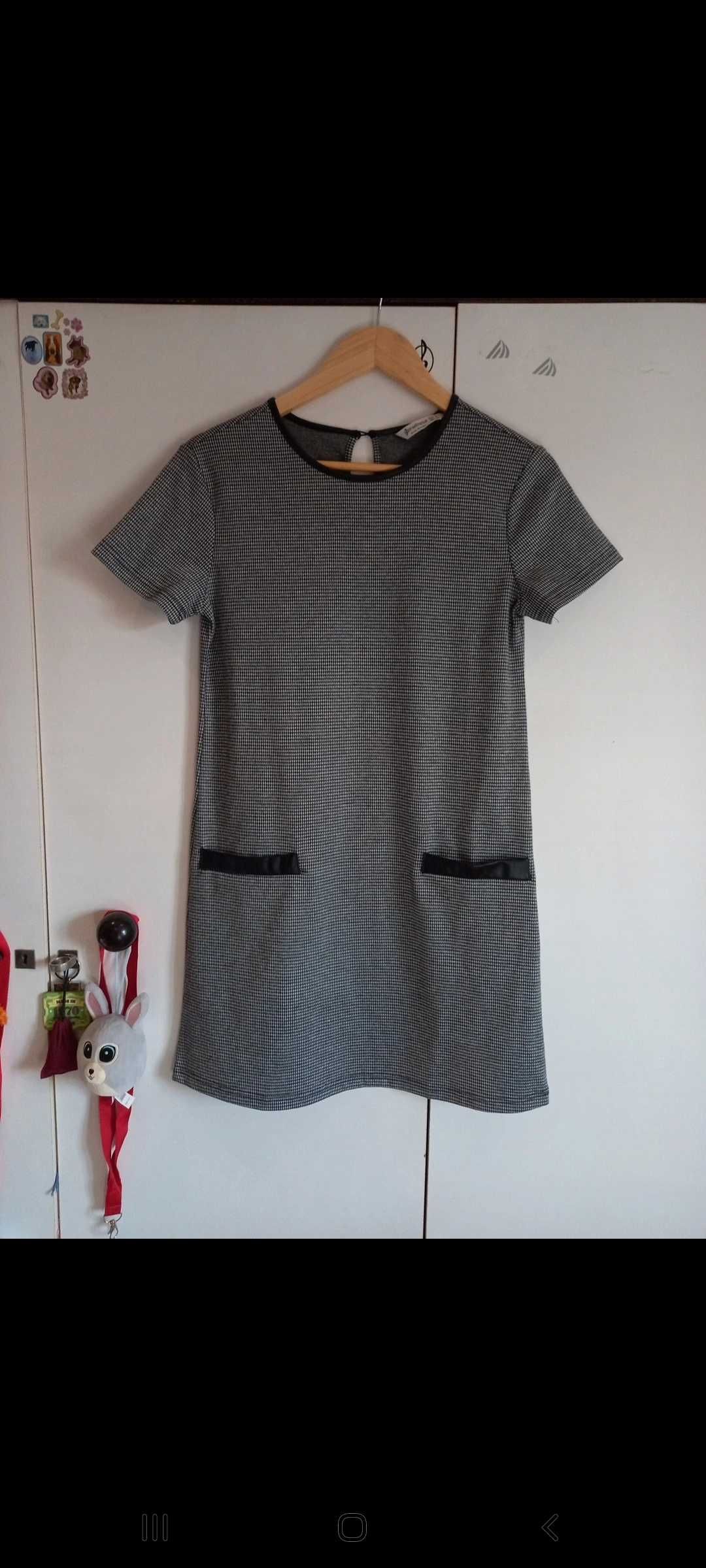 Vestido preto e branco - S - Stradivarius