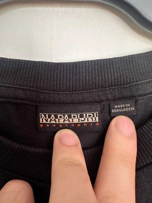 Napapijri Durand GeoGraphic T‑Shirt czarny, stan bardzo dobry