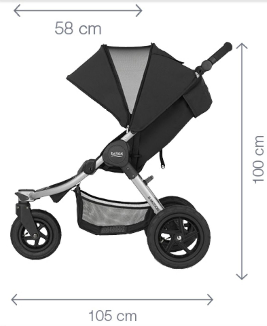 Дитяча  прогулочна коляска Britax B Motion-3 червоного кольору.