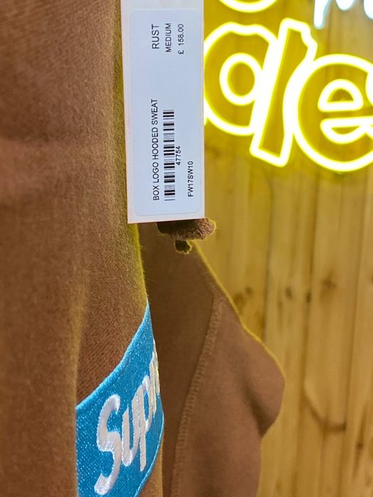 (S-XL) Худі Supreme Box Logo Hooded Sweatshirt (FW17) Rust