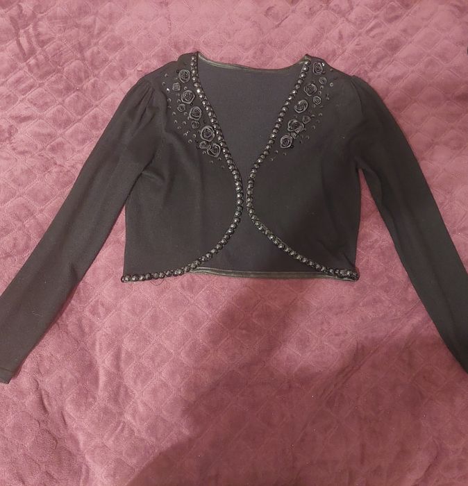 Чорне балеро, з квіточками