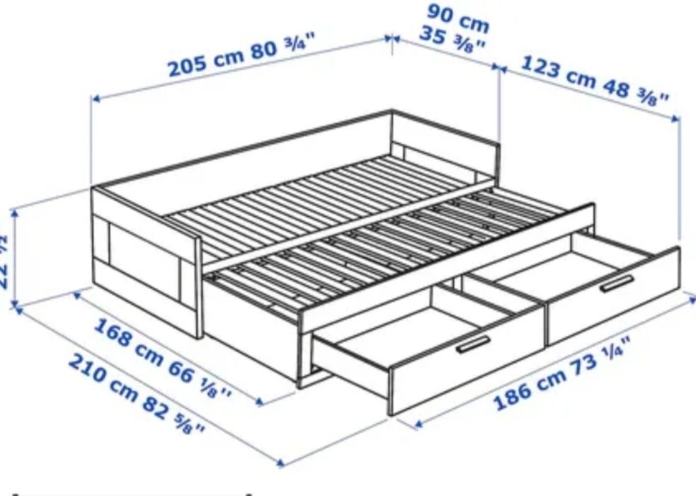 Łóżko Brimnes IKEA 160/200+ 2x materac.