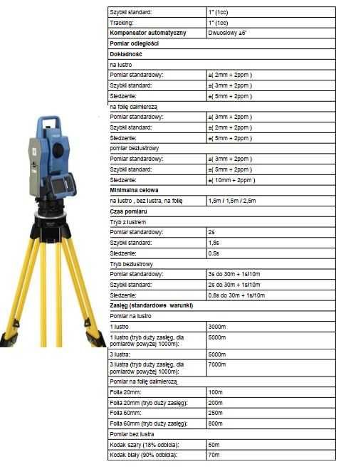 tachimetr elektroniczny bezlustrowy FOCUS 5 3'' SPECTRA PRECISION