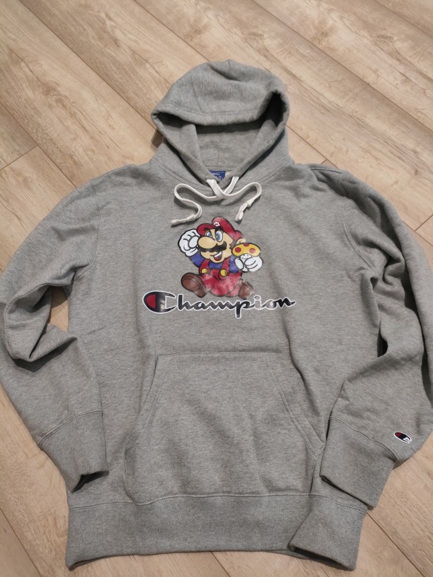 Bluza Champion Nintendo Super Mario Bross X Oryginalna Rozmiar S Szara