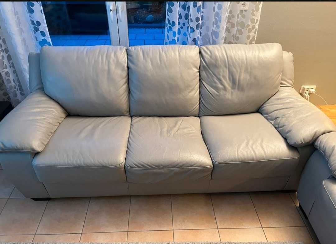 Komplet skórzana sofa 3 osobowa + 2 osobowa