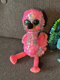 Beanie Boos Flippables: flaming PINKY z cekinami TY maskotka zabawka