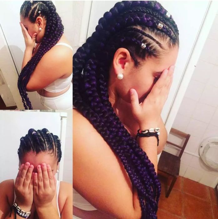 Tranças ,Crochet e aplicação de Tissagens