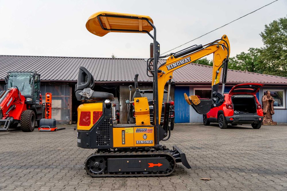 Minikoparka KINGWAY BAGGER 1000 z chłodnicą Oleju  ostatnie sztuki