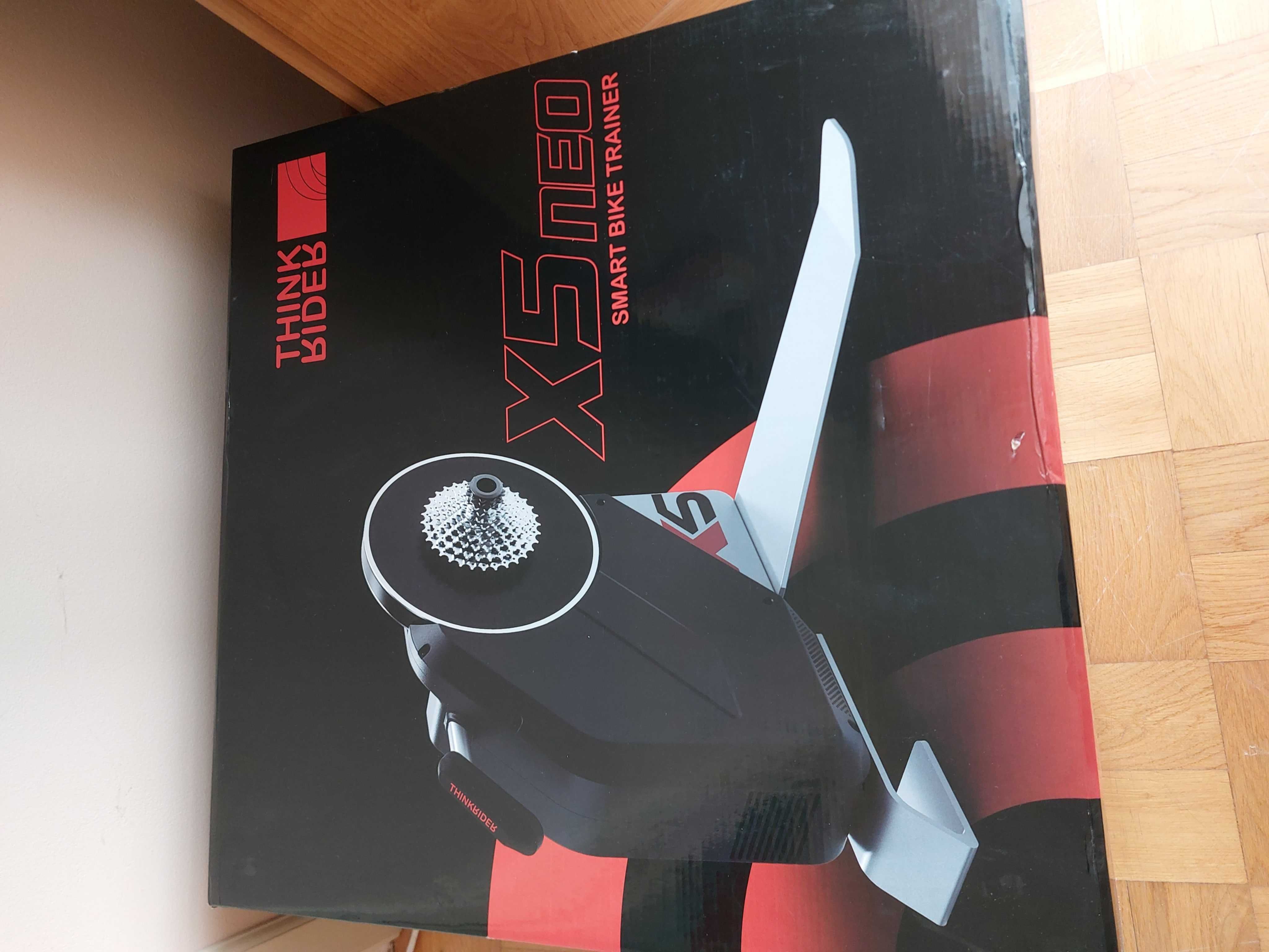 Trenażer ThinkRider X5 Neo SMART + Kaseta 9rz. - ZWIFT - PRAWIE NOWY