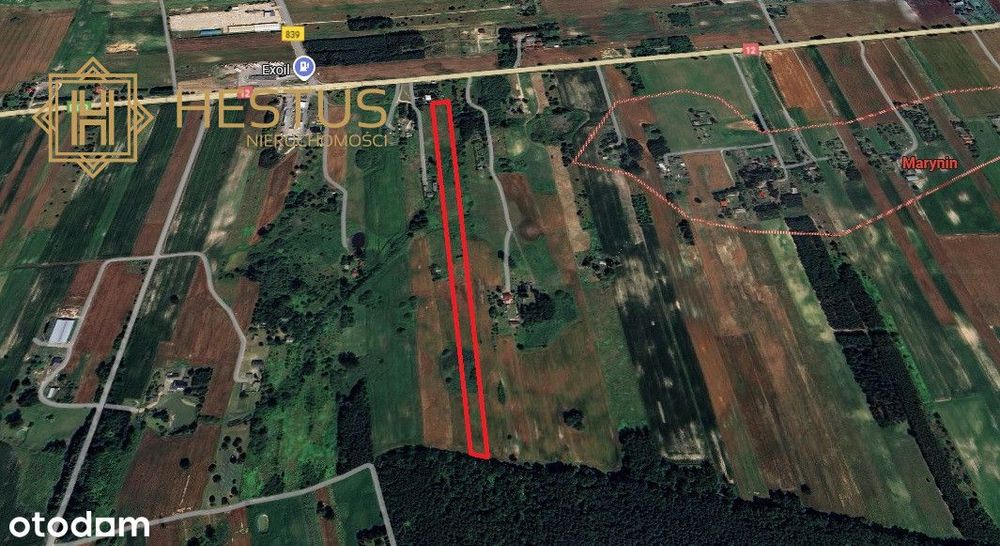 Działka rolna na sprzedaż w Maryninie.