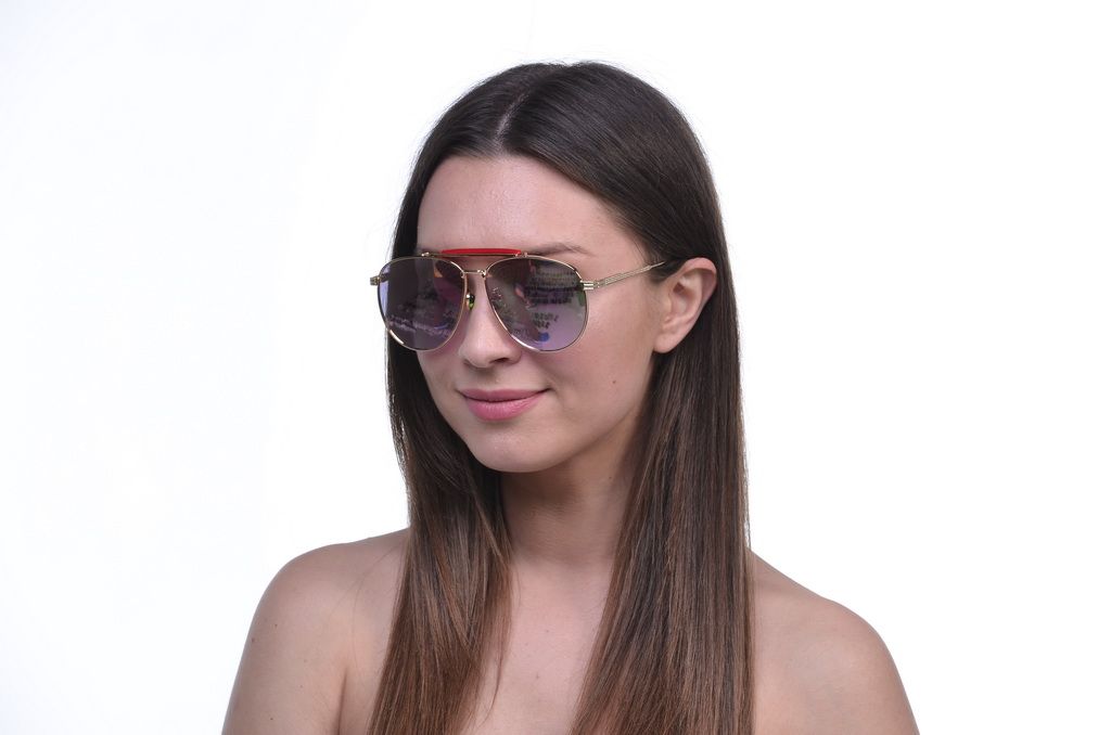 Жіночі сонцезахисні окуляри капли 8229pink 100% захист + футляр