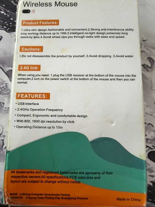 Rato Gaming 2.4GHz Wireless para Computador - Preto