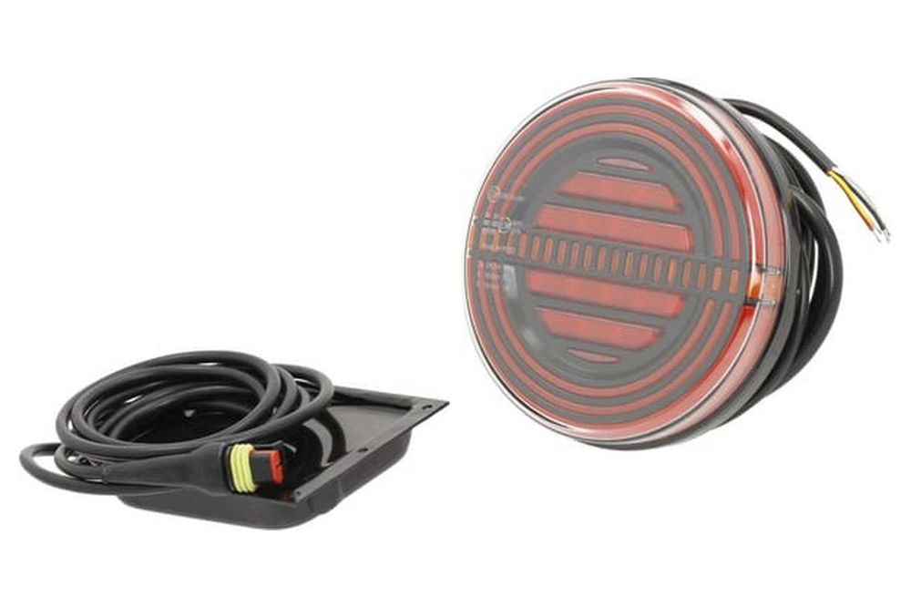 Lampa tylna zespolona LED, okrągła, 12V Ø 142 mm Kramp