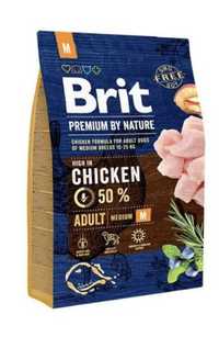 15кг Сухой корм Brit Premium Dog Adult M  для собак средних пород