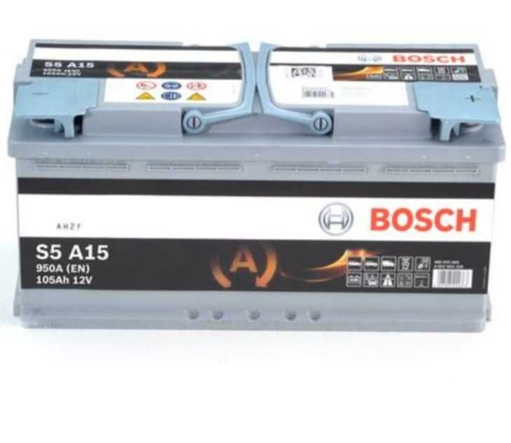 Акумулятор Bosch S5A15 AGM 105Ah EN950A геливий