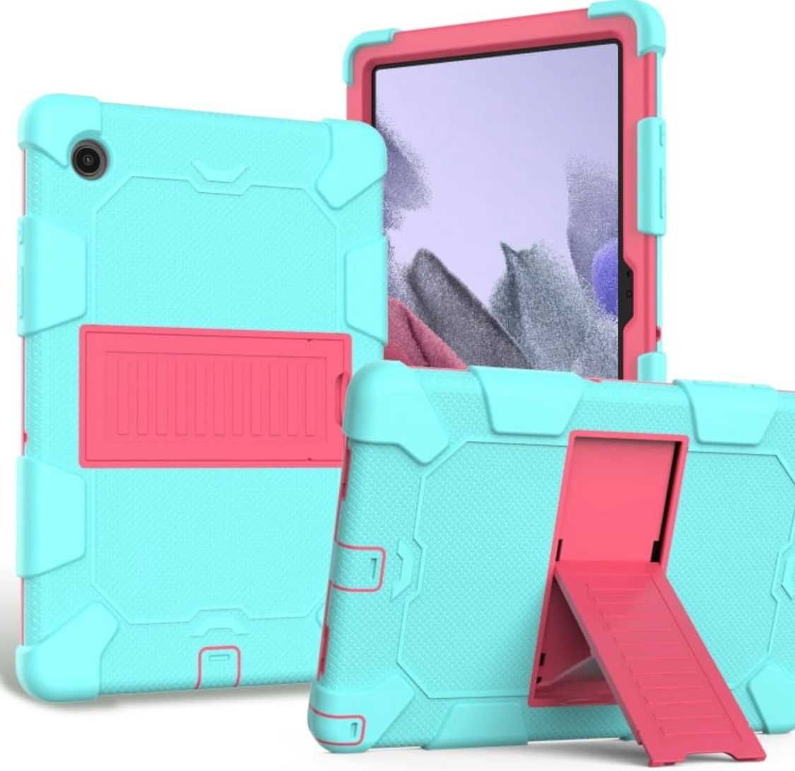 Etui Pancerne Tab A8 10.5 X200 mietowo różowe z podpórką