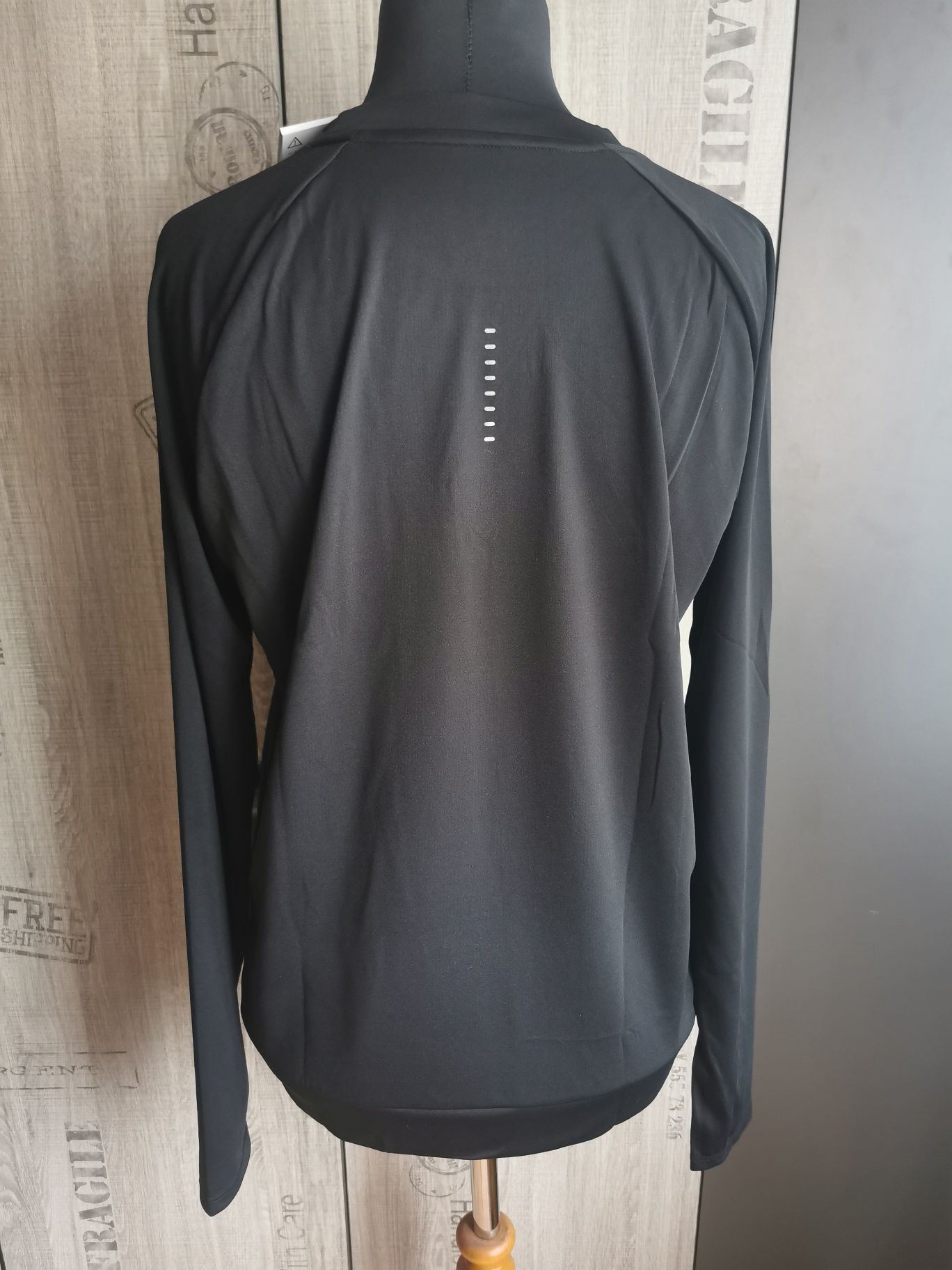 Czarna damska koszulka na długi rękaw Nike Running Dri-fit L