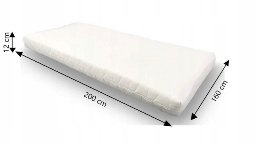 NOWY MATERAC piankowy 7 strefowy H2/H3 160X200X12CM