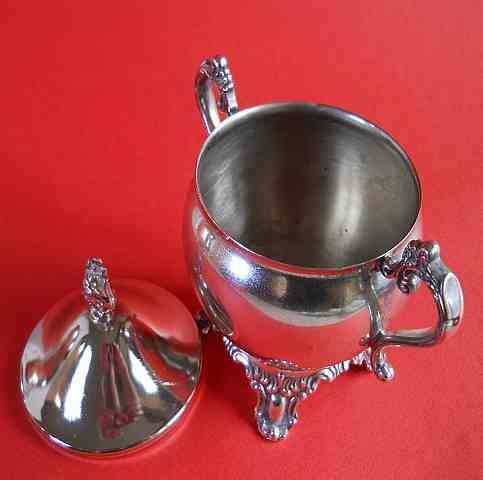 Набор новых сахарниц, мельхиор, серебрение, США