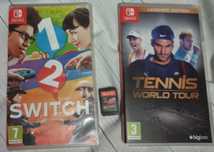JOGOS SWITCH | 1 2 Switch; Tennis World Tour; Cars 3 Driven to Win