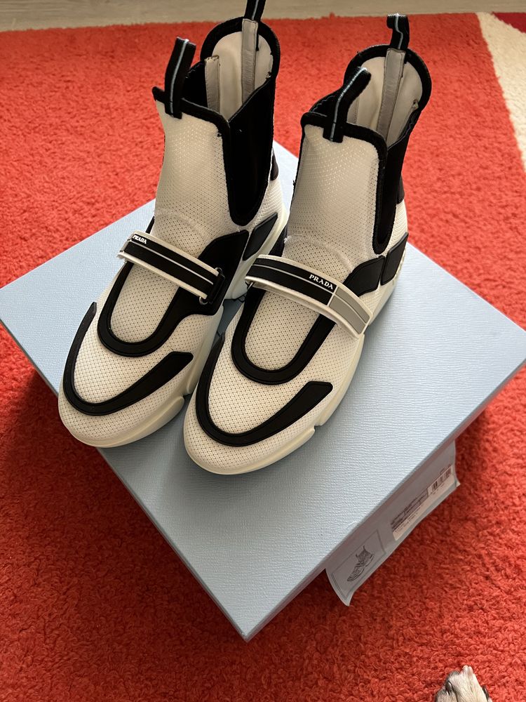 Кросовки  Prada Cloudburst High Top White Black