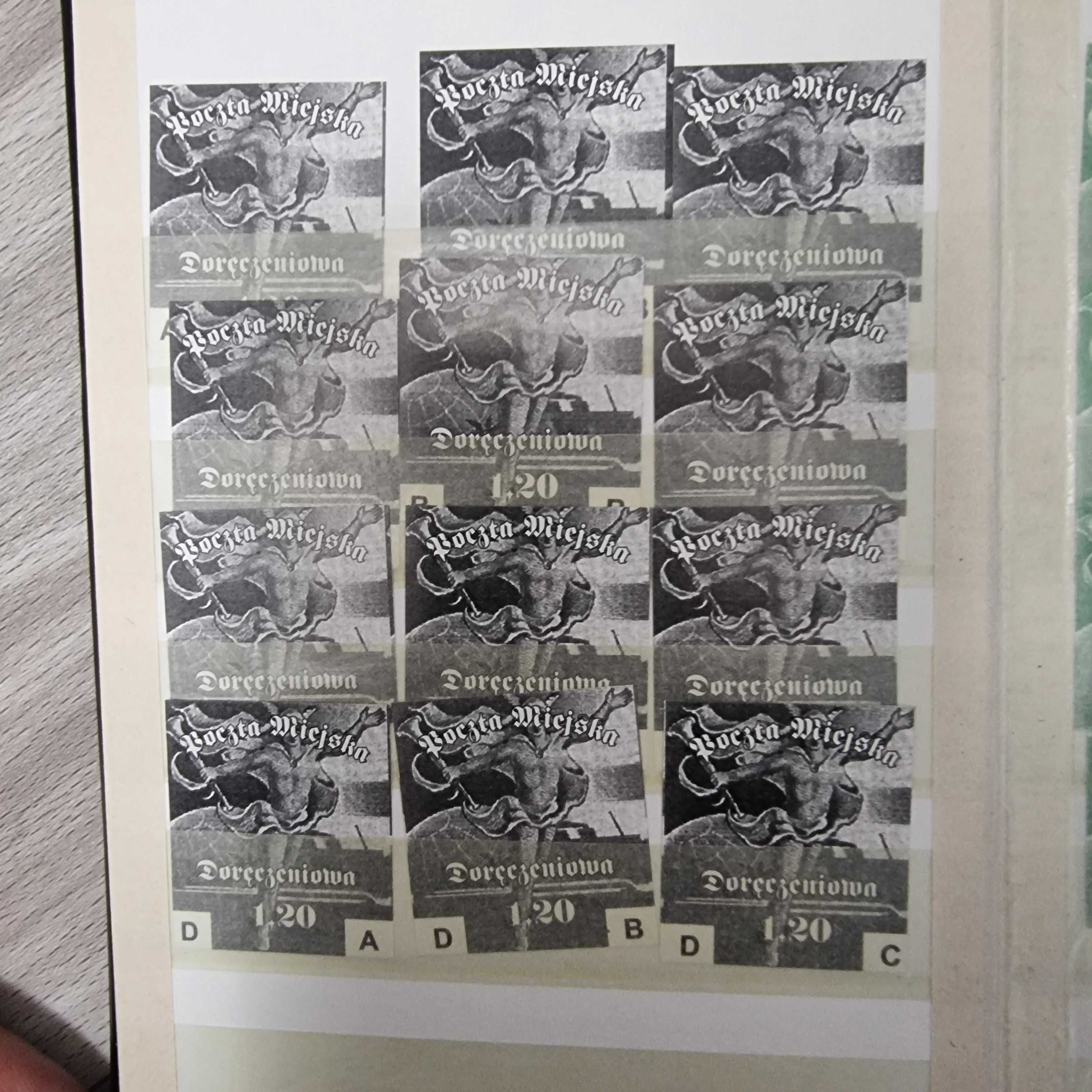 Komplet Zestaw + Album 8 x 12 - Poczta Miejska Doręczeniowa Znaczki