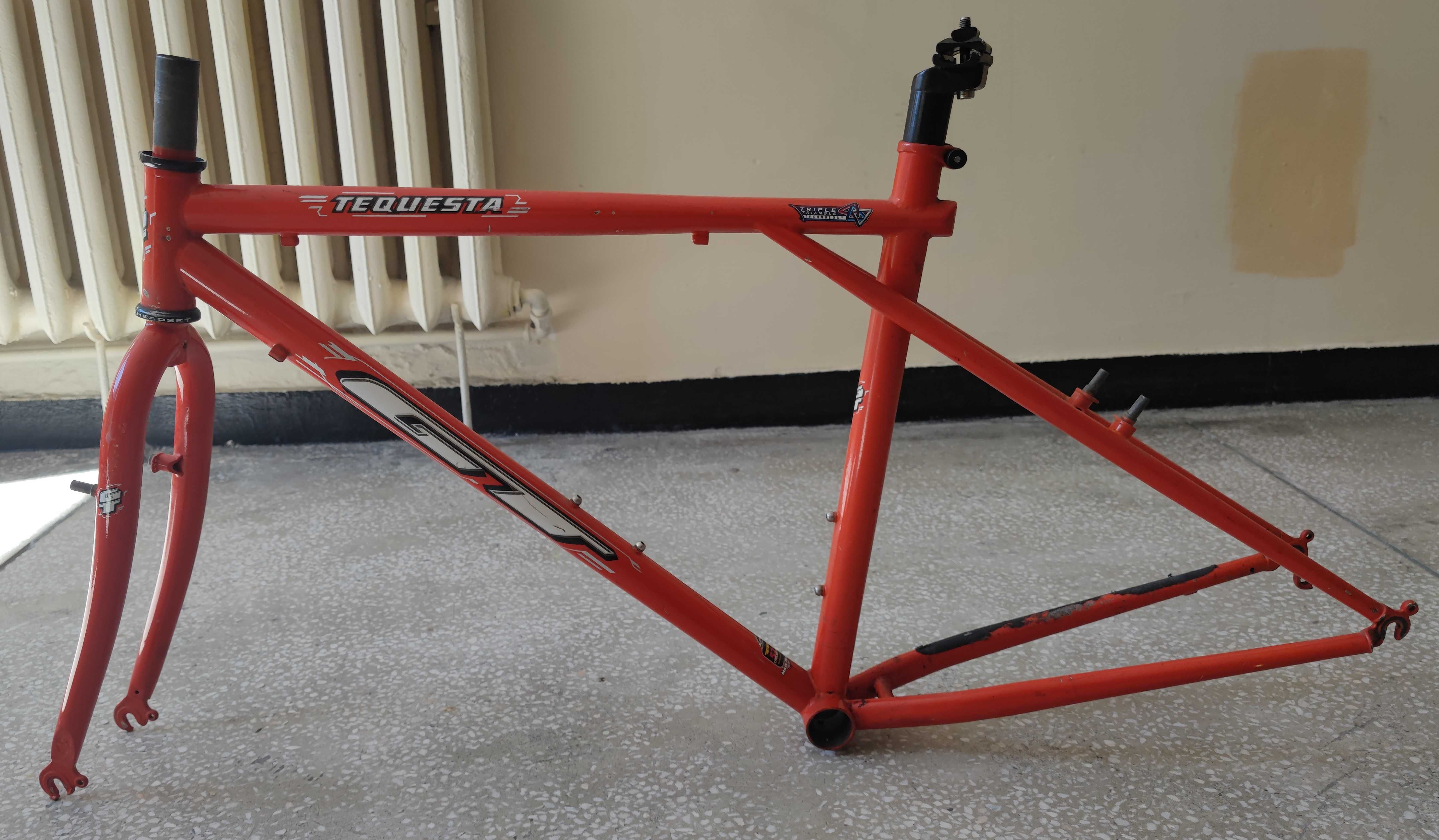Stalowy frameset 18" GT Tequesta 26" CrMo Reynolds 525 retro MTB