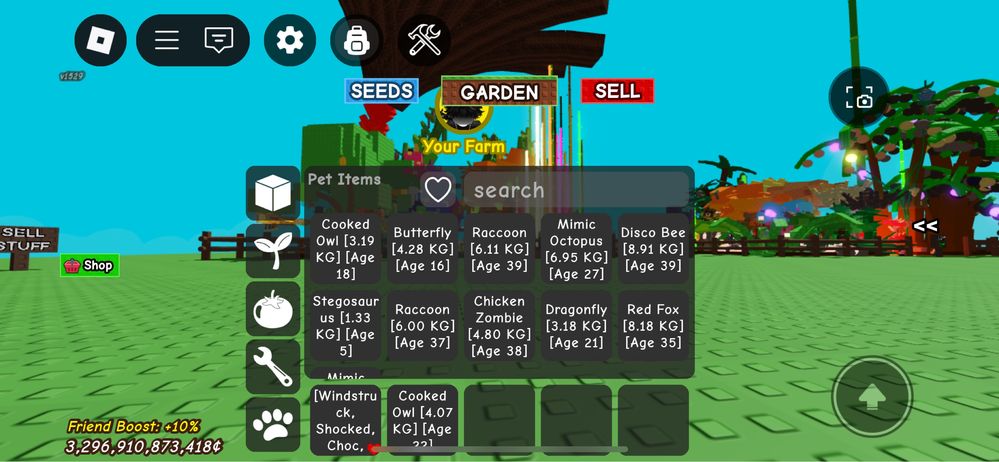Продаю петів та фрукти за 744 т, 3,2 т у Grow a Garden