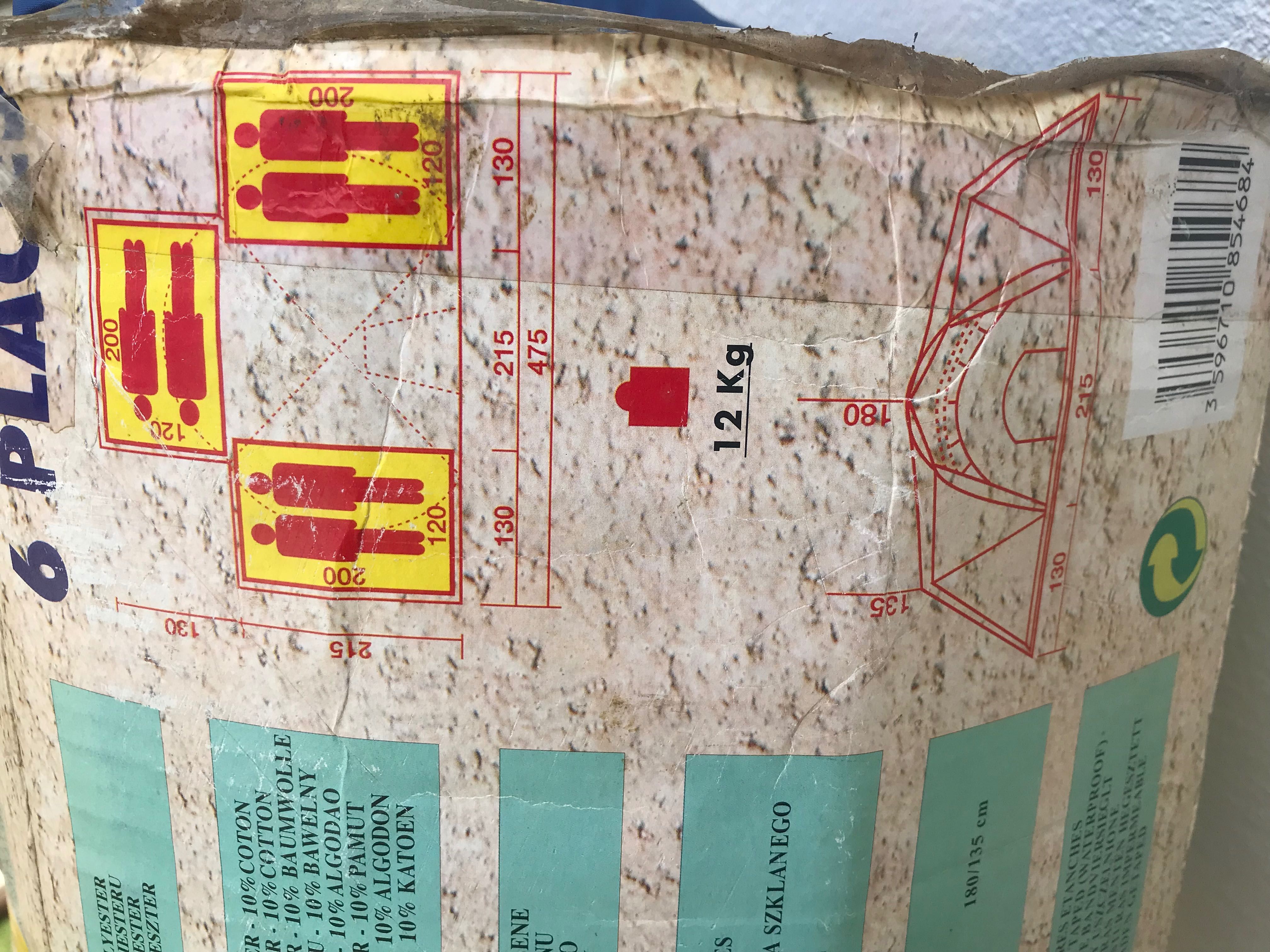 Tenda de campismo para 6 pessoas
