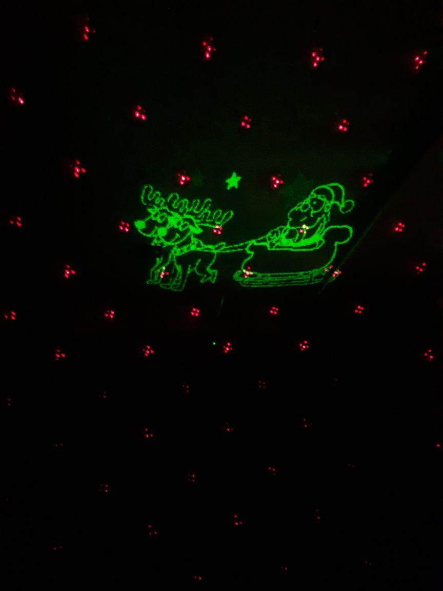 Projektor laserowy z animacją.