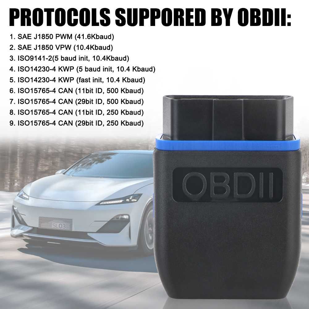 Czytnik kodów Bluetooth 4.0 OBD2 ELM327 V1.5 dla iOS/Android/Windows