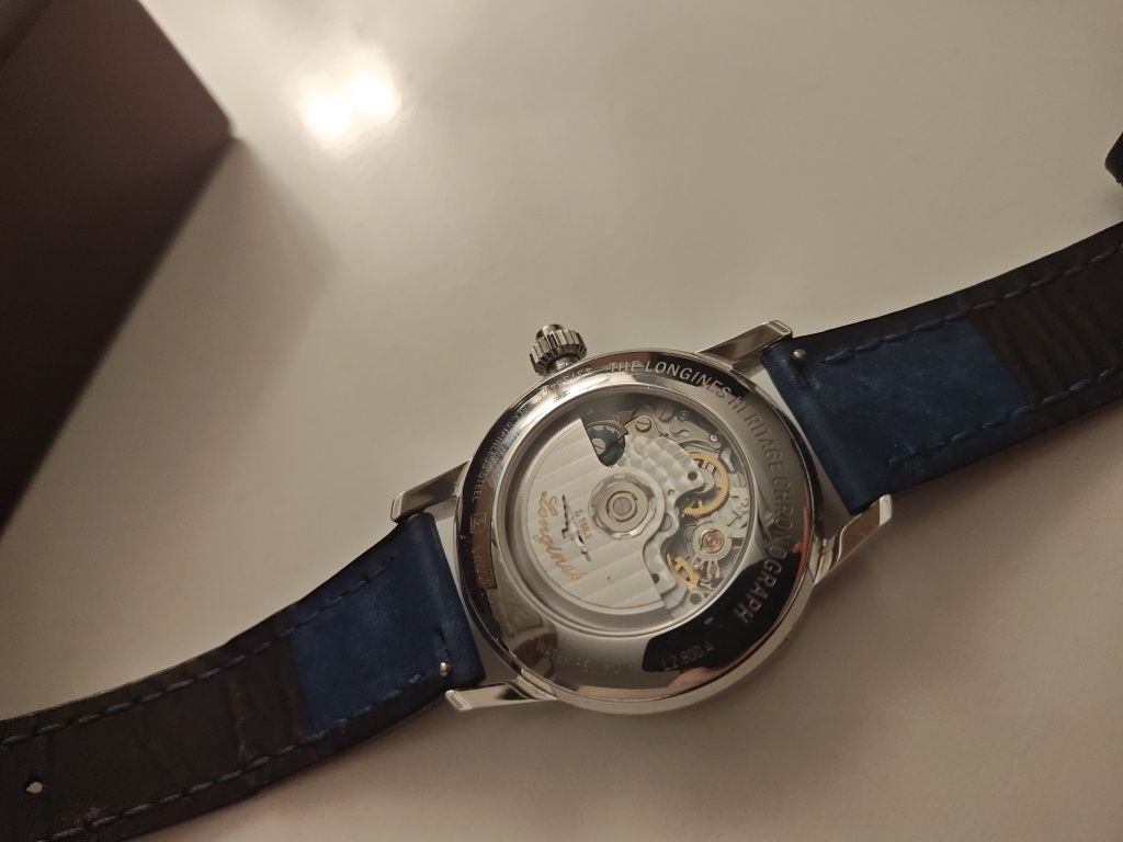 Zegarek męski Swiss Made Longines Heritage Chronograph Automat Komplet