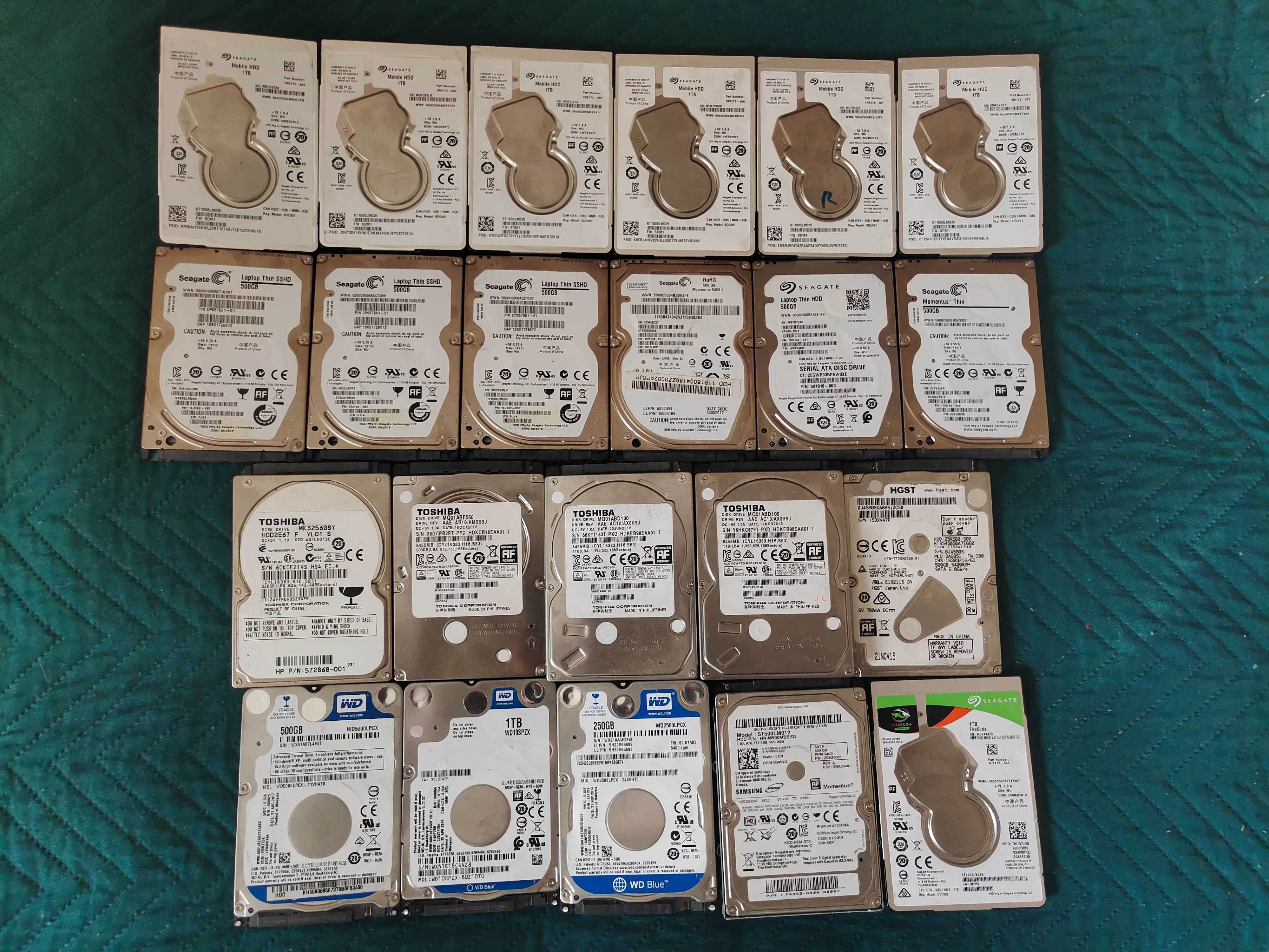 Продам жесткий диск б/у на выбор HDD 3,5", 2,5"