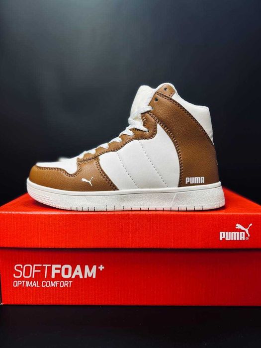 Женские зимние кроссовки пума натуральная кожа кросовки puma тёплые