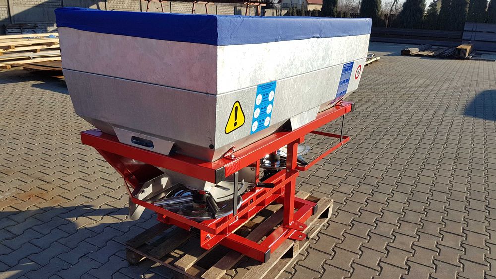 Rozsiewacz nawozów dwutarczowy N056 GRASS-ROL 2025 - ocynk/nierdzewka