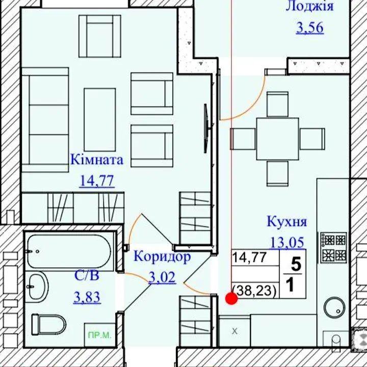 Продаж квартир від забудовника, без %,39м2, єОселя