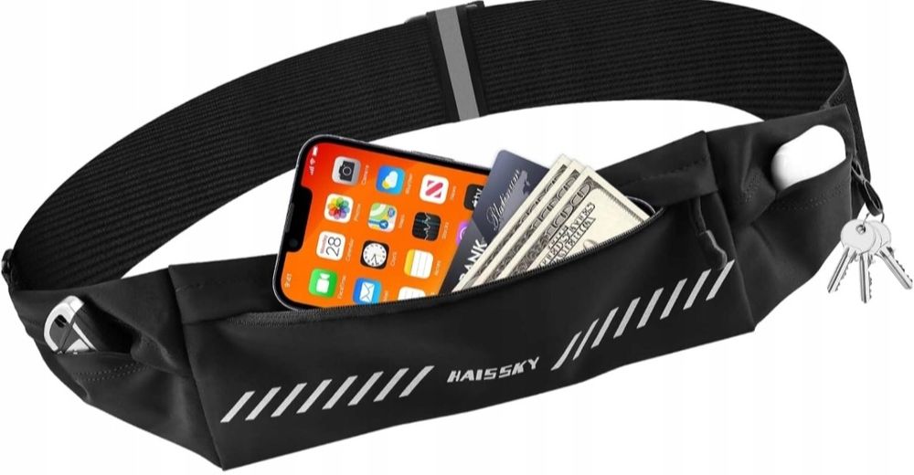 HAISSKY Saszetka nerka do biegania czarna