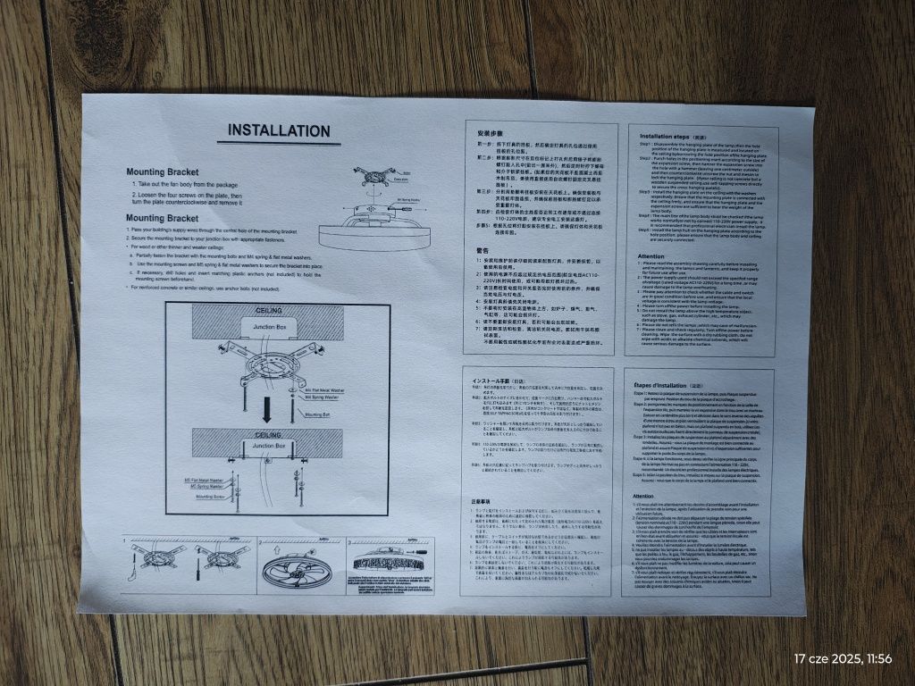 Oświetlenie sufitowe LED żyrandol lampa z wentylatorem wiatrakiem  i p