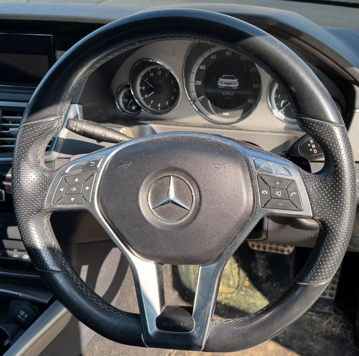Mercedes w212 kierownica skórzana amg łopatki