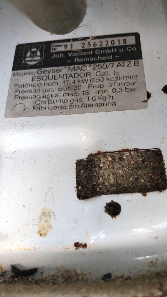 Esquentador vaillant, usado, tamanho grande (10 a 15L)