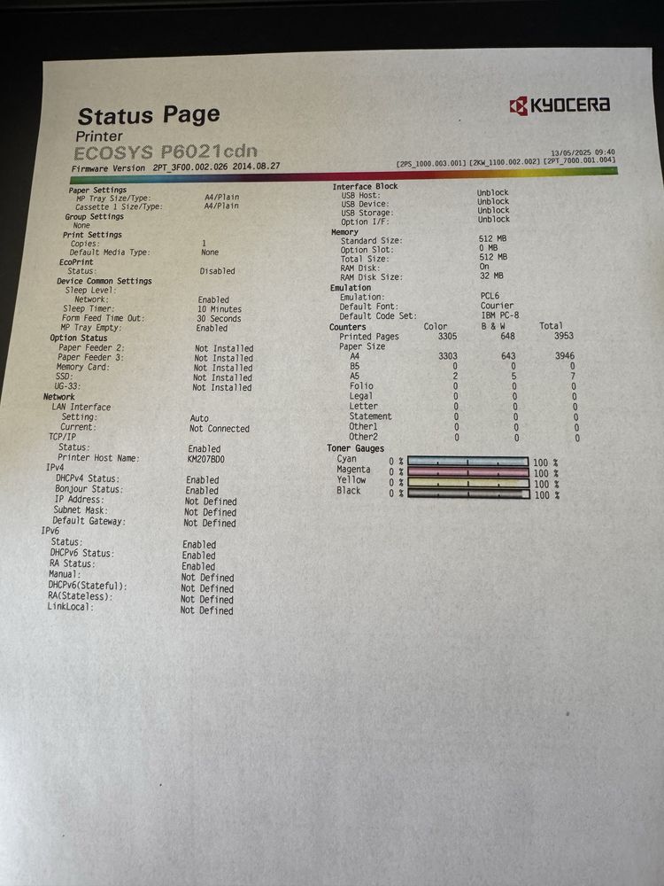 Kolorowa drukarka laserowa Kyocera P6021cdn