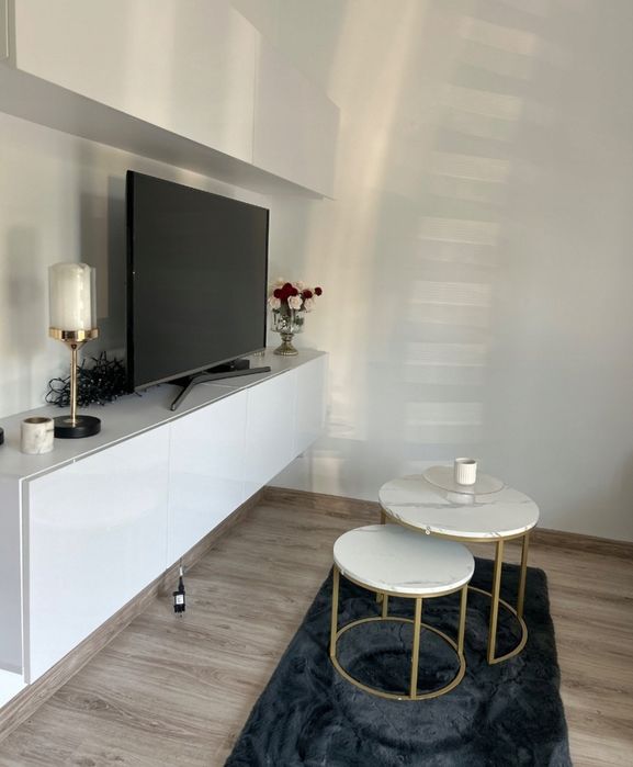 Nowy zestaw dwóch stolików kawowych do salonu glamour komplet loft