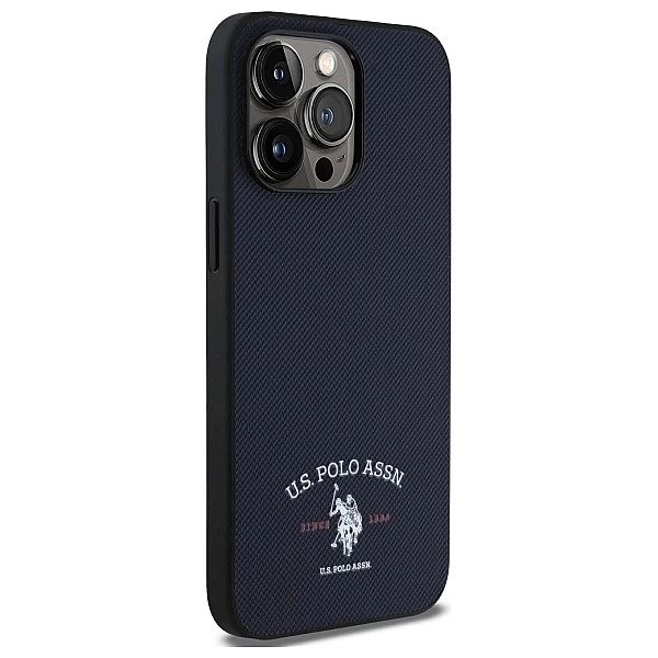 Etui US Polo Printed DH Logo na iPhone 15 Pro Max 6,7" - granatowe