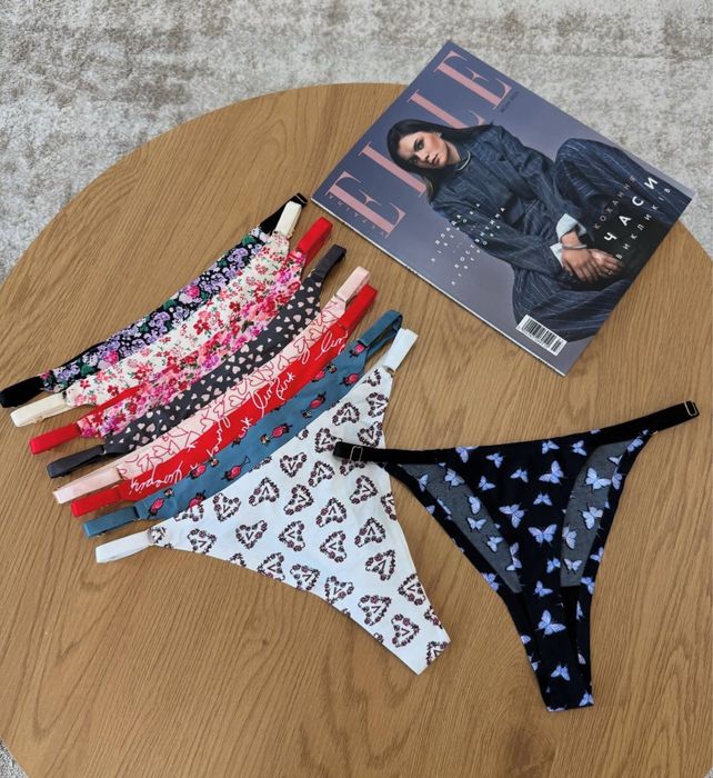 Трусики стрінги в рубчик