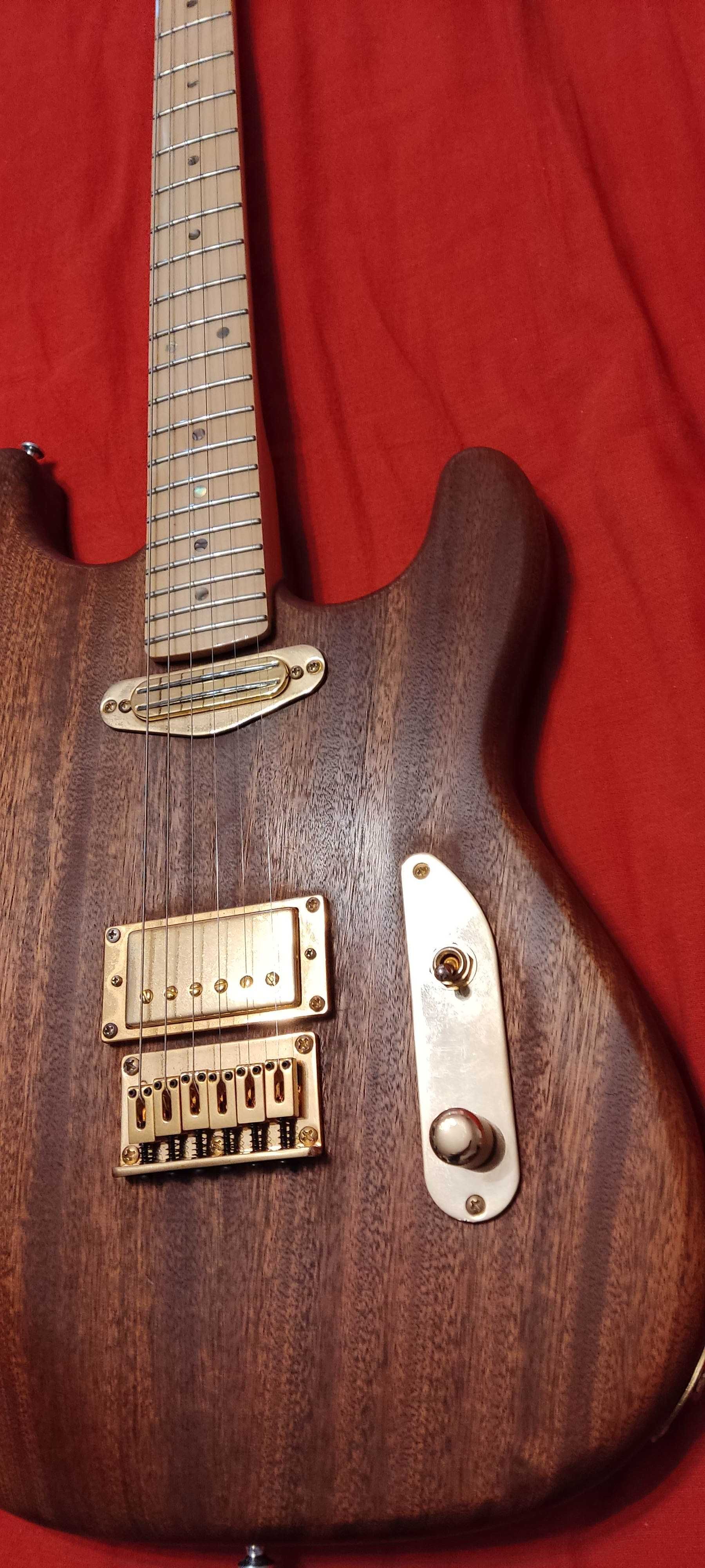Gitara lutnicza superstrat mahoń klon hardtail rewelacyjny dżwiek