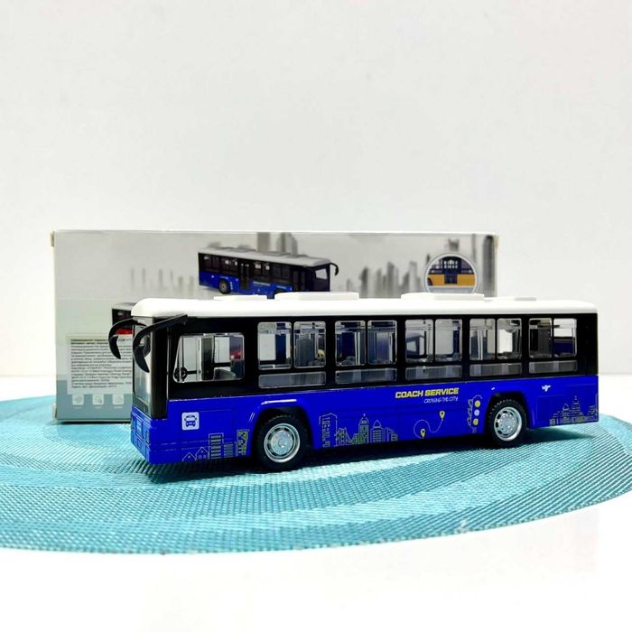 Автобус металевий інерція світло звуком відчиняються двері(CLM-0771AC)