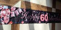 Baner ,, Happy Bday 60 th " na sześćdziesiątkę